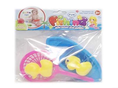 The duckling swimming fishing set