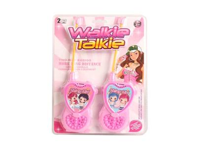 Cartoon girl walkie talkie