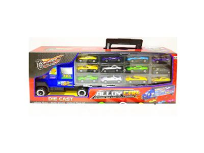 Big container with 12 small alloy sports cars