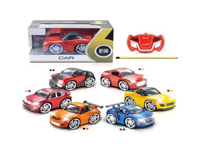 1：28Q版合金四通遥控车带灯光6款混装每款2色