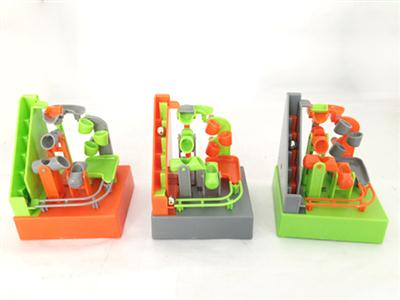 益智DIY拼装电动轨道滚珠(带灯光音乐)19 PCS