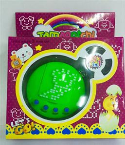 Fashion round egg pet game machine (two button batteries)
