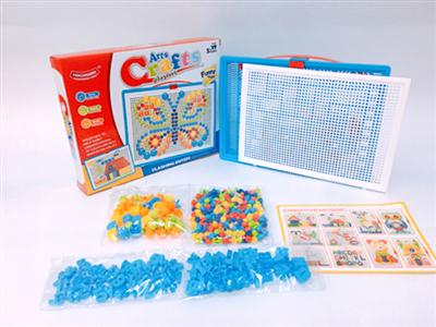 416pcs puzzle English digital bead combination mushroom nail