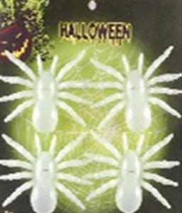 4pcs flocking spiders (small)