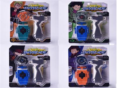 Hand pull wire launcher blowout gyroscope