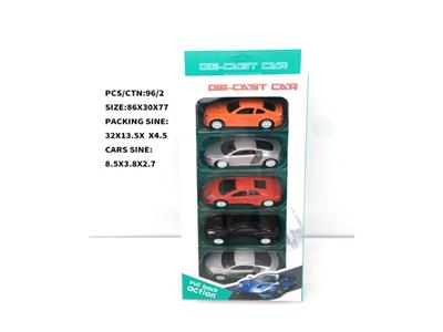 1:50 alloy (5 Pack) cars back