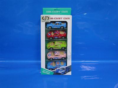 1:50 alloy (5 Pack) cars back