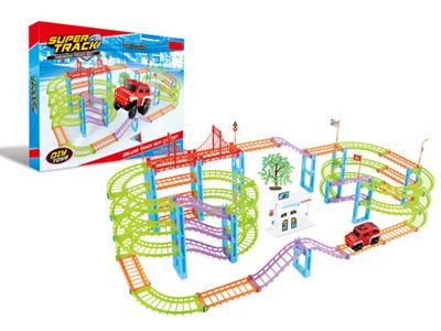 彩色超级轨道车130PCS