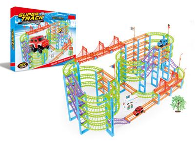 彩色超级轨道车183PCS