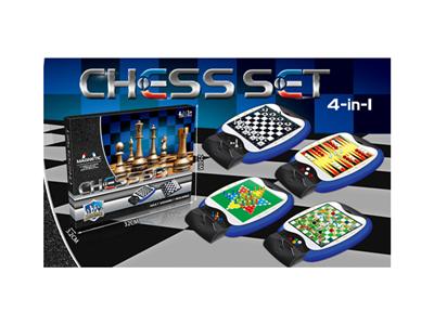 Magnetic chess four in one