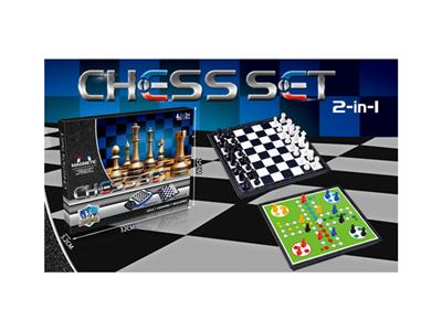Magnetic chess two in one