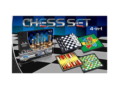 Magnetic chess four in one