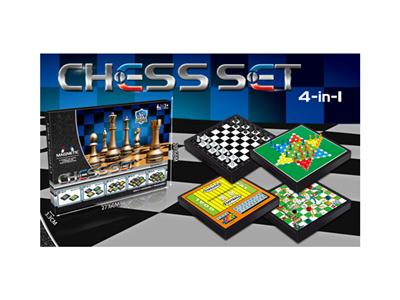 Magnetic chess four in one