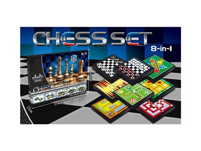 Magnetic chess eight in one
