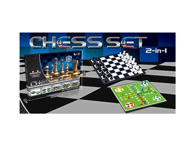 Magnetic chess two in one