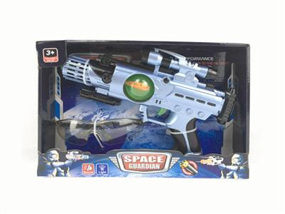 Lacquer light music space gun with glasses