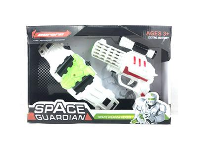 Lights, music, space guns, belts.