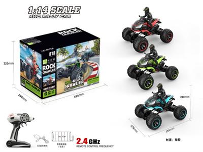 1:14 沙滩人摩托四驱攀爬越野车