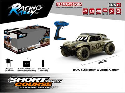 1:18短卡
2.4GHz半比例控制
25KM/H（包电）