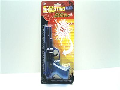 Pistol Transparent Flint Gun (Blue, Red, Green)