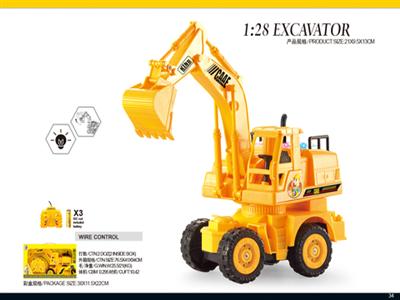 1:28 four-wheeled wheel hydraulic excavation simulation simulation truck