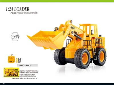 1:24 6-channel wire-loaded wheel loader simulation truck