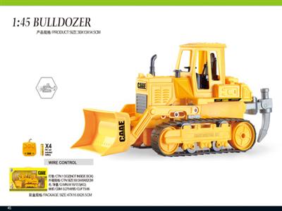 1:45 6-channel track-mounted bulldozing simulation truck