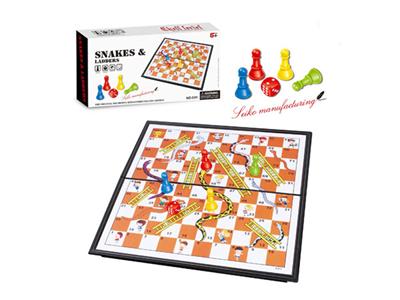 Folding magnetic snake chess