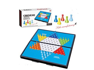 Folding magnetic Chinese checkers