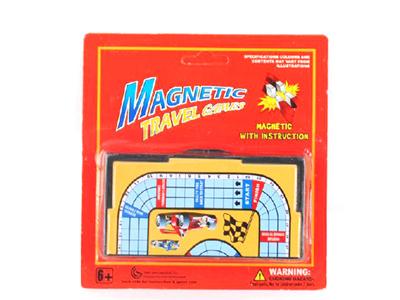 Folding magnetic racing game chess