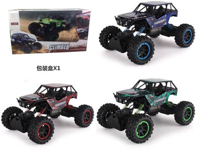 2.4GHz1: 12 Four-wheel drive PVC climbing car English does not pack electricity