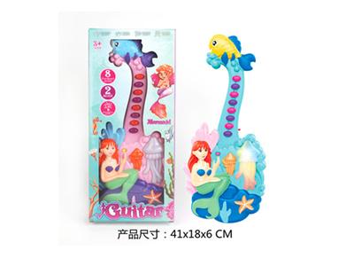 卡通美人鱼吉他七色灯光音乐