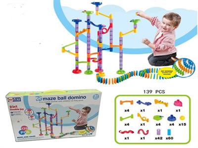 137 pcs two-in-one 3D fun maze ball domino suit
