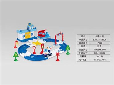 卡通轨道车带灯光音乐