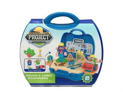 Engineering colorful mud suitcase.