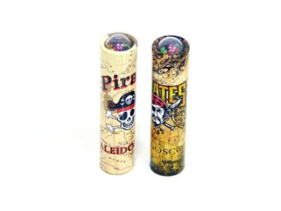 Single section pirate pattern hemisphere head kaleidoscope