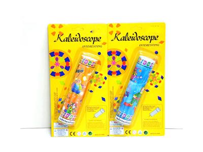 A single jester with a kaleidoscope