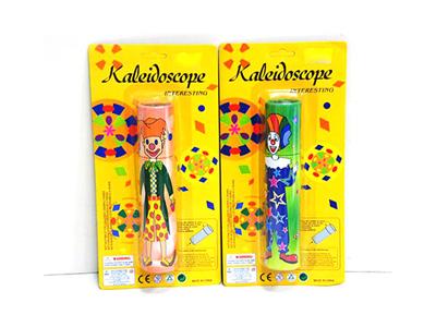 Double glass lens clown patterned kaleidoscope