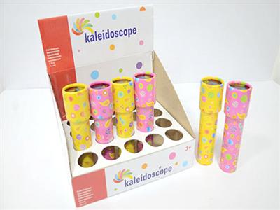 Double magnified cartoon pattern kaleidoscope