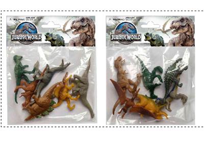 3.5 inch Jurassic dinosaurs 6 doll plastic bags folded (2 models)