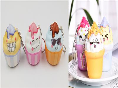 慢回弹PU甜筒钥匙扣