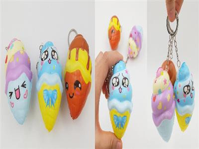 慢回弹PU冰淇淋钥匙扣