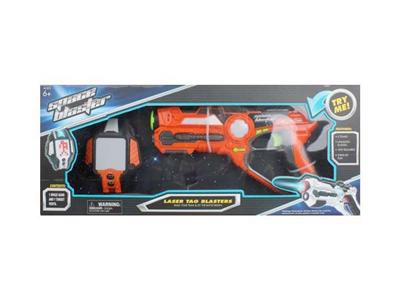 laser gun + target