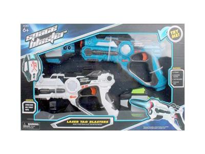 laser gun + target