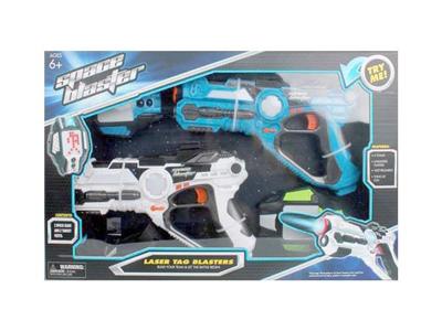 laser gun + target