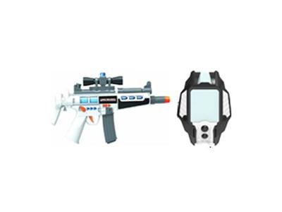 laser gun + target