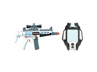 laser gun + target