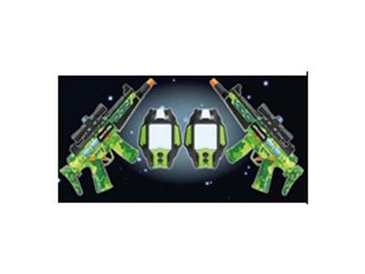 laser gun + target
