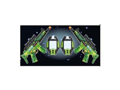 laser gun + target