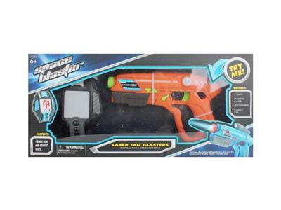 laser gun + target